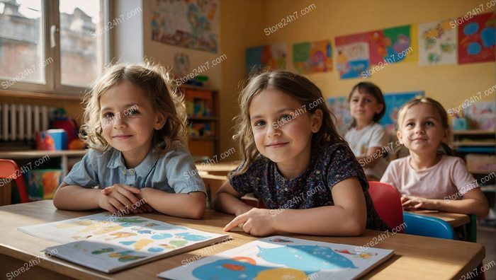 Children Enjoying Colorful Classroom Activity