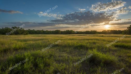 Sunset Over Untouched Land for Sale