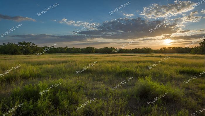 Sunset Over Untouched Land for Sale