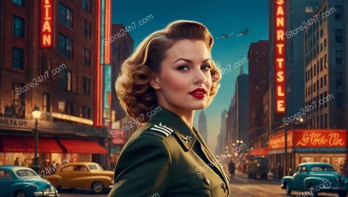 Forties Pin-Up Military Glamour