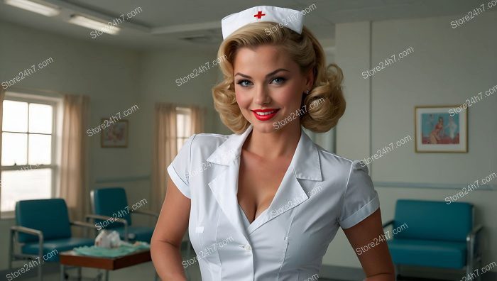 Vintage Pin-Up Nurse Charm