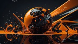 Spherical Orbs in Surreal Flow