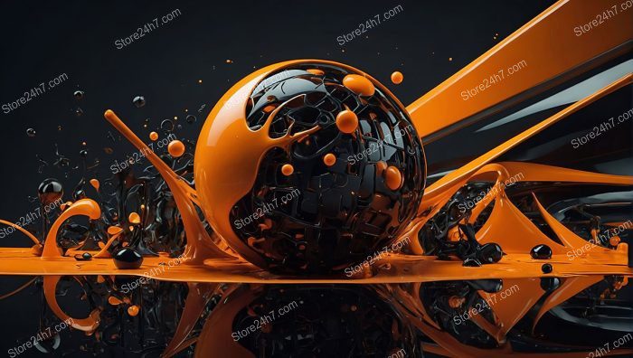 Spherical Orbs in Surreal Flow