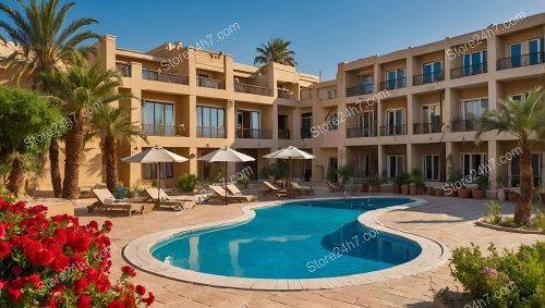Luxurious Egyptian Hotel Poolside Oasis
