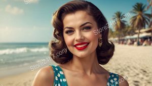 Seaside Elegance in Pin-Up Style