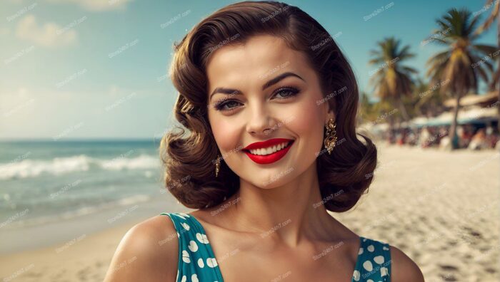 Seaside Elegance in Pin-Up Style