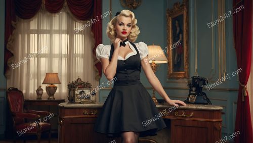 Classic Pin-Up Maid Vintage Charm