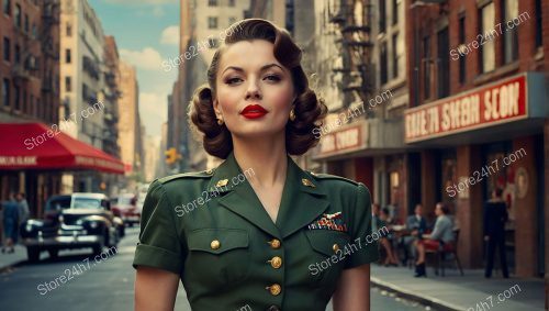 1940s Urban Army Pin-Up Grace