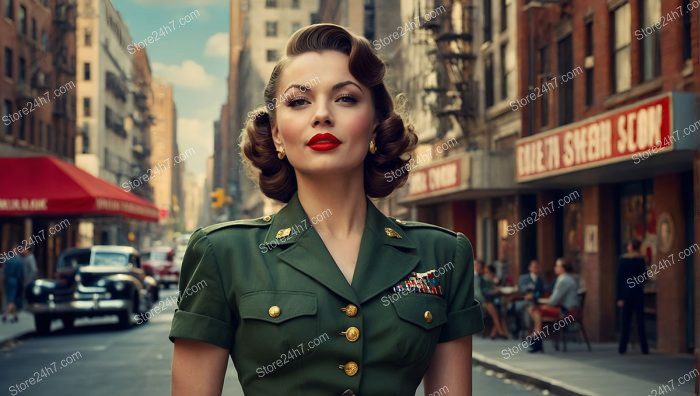 1940s Urban Army Pin-Up Grace
