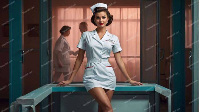 Retro Pin-Up Nurse With Charm