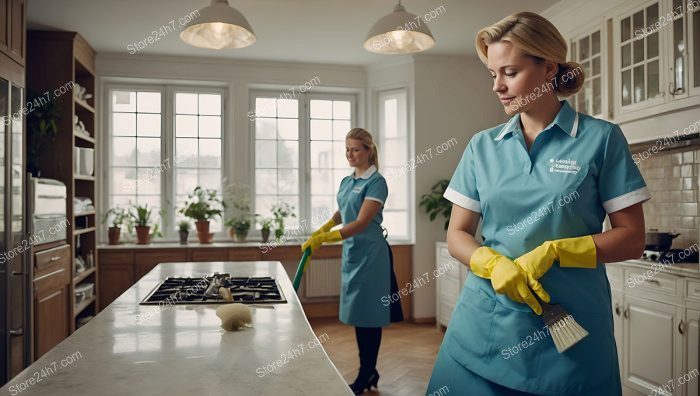 Meticulous Kitchen Cleaning Service Team