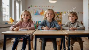 Young Learners Smiling at Preschool