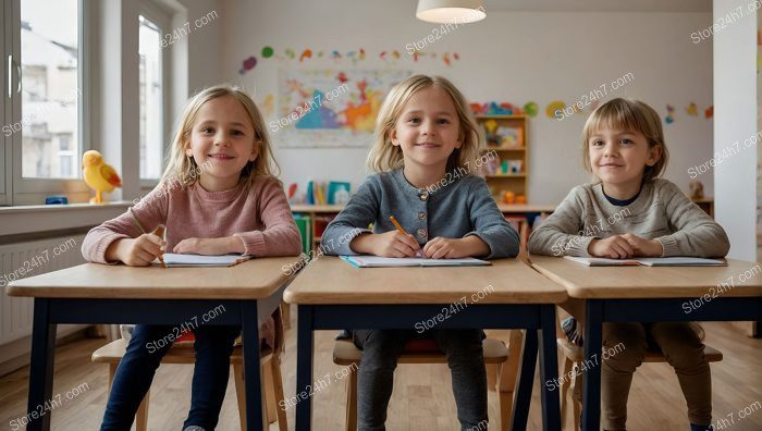 Young Learners Smiling at Preschool