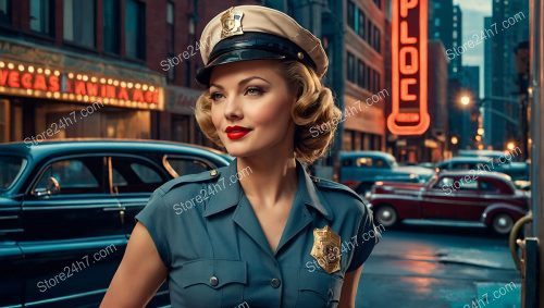 Golden Age Glamour Police Pin-Up