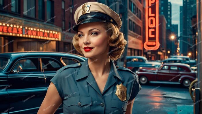 Golden Age Glamour Police Pin-Up