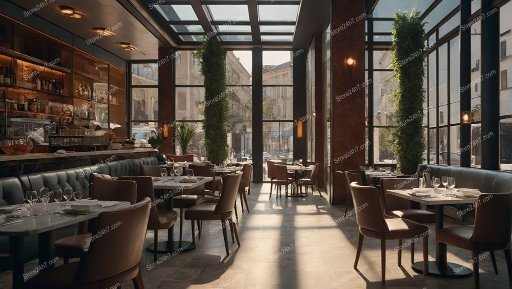 Sophisticated Atrium Bistro Chic Design | Image 4080 x 2304 px