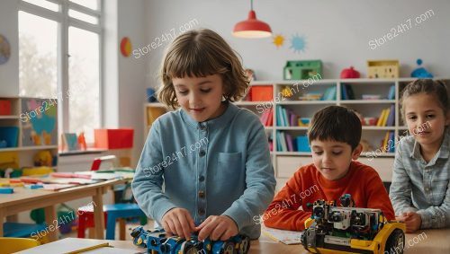 Preschool Robotics Team Building Together