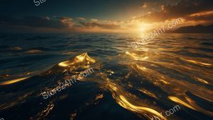 Amber Waves under Glowing Sunset