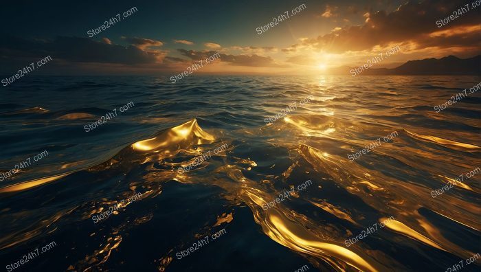 Amber Waves under Glowing Sunset