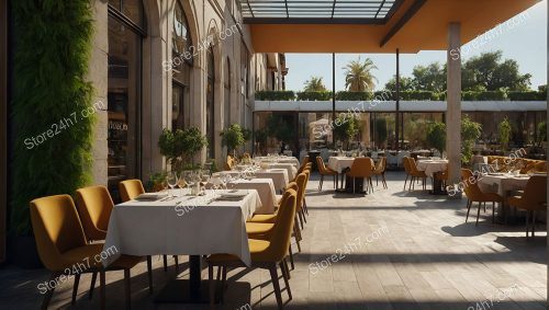 Open-Air Mediterranean Restaurant Elegance