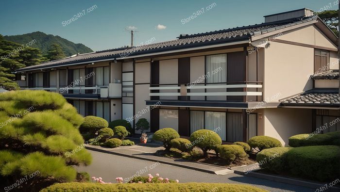 Tranquil Japanese Motel Garden View