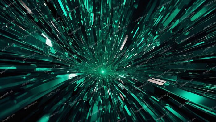 Emerald Hyperspace Explosion Abstract