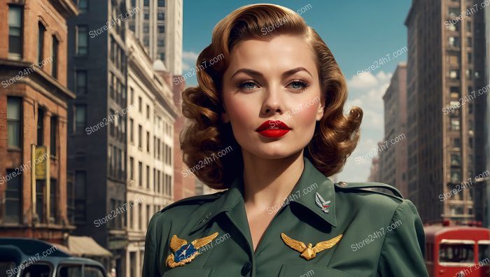 1940s Style Army Pin-Up Beauty