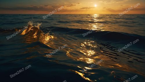 Sunset Serenity on Surreal Waves