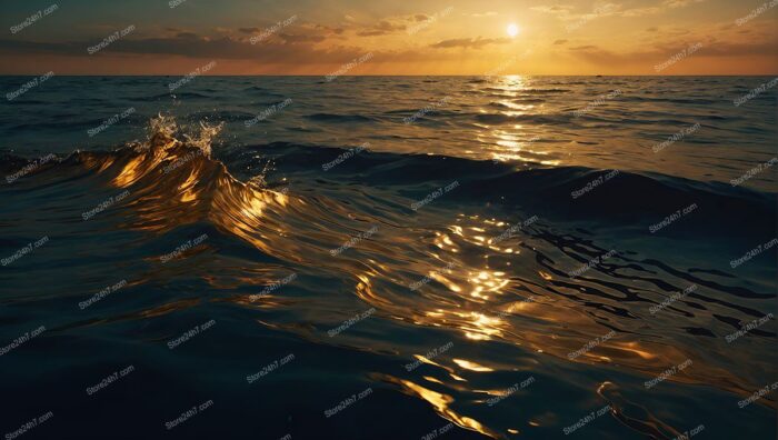 Sunset Serenity on Surreal Waves