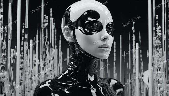 Monochromatic Vision: Surreal Android Gaze