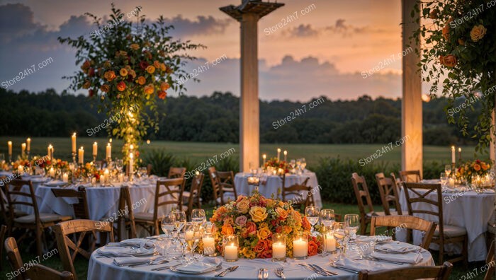 Elegant Outdoor Dining Setup by Professional Catering Service