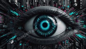 Techno-Eye Nexus in Digital Chaos
