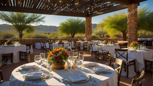 Desert Oasis Outdoor Catering Setup