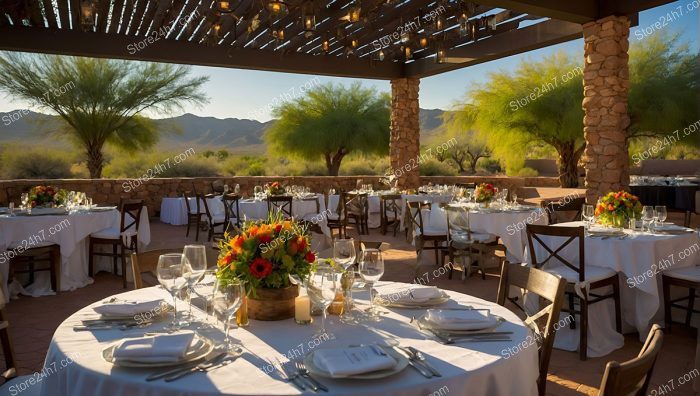 Desert Oasis Outdoor Catering Setup
