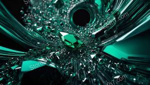 Emerald Event Horizon Abstract Art