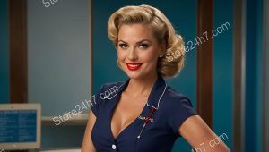 Retro Fifties Pin-Up Nurse Pose