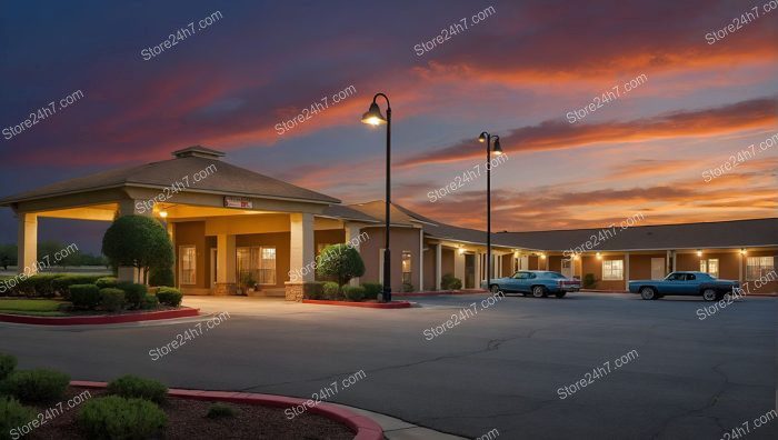 Twilight Hues at Cozy Motel