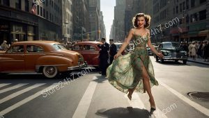 1950s Floral Pin-Up Elegance