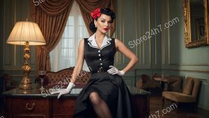 1930s Pin-Up Style Maid with Attitude