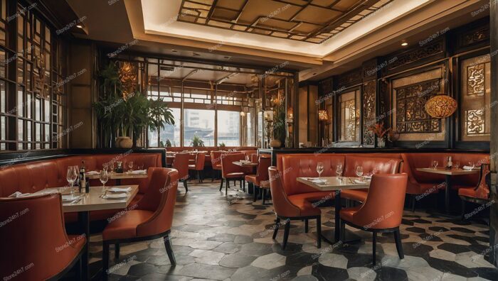 Opulent Asian-Inspired Restaurant Elegance