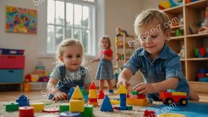 Toddlers Building Blocks Creative Play