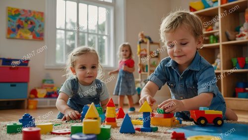 Toddlers Building Blocks Creative Play