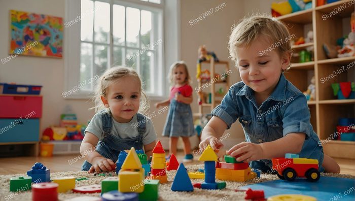 Toddlers Building Blocks Creative Play