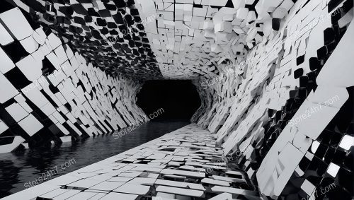 Monochrome Labyrinth of Surreal Cubes