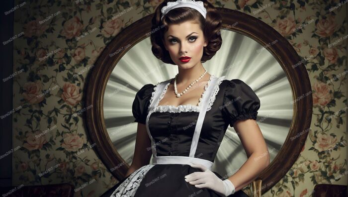 Retro Charm: Classic Pin-Up Maid