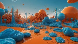 Orange and Blue Surreal Searchscape