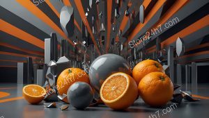 Oranges Amidst Gravitational Shattered Geometrics