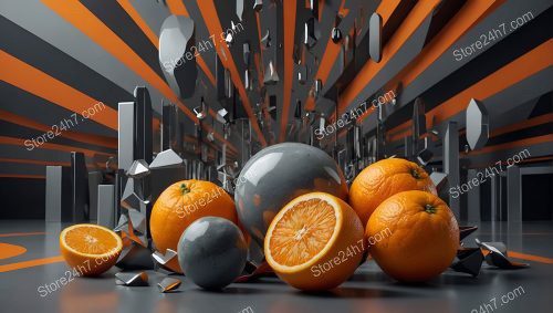Oranges Amidst Gravitational Shattered Geometrics