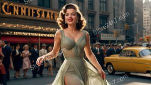 Broadway’s Golden Pin-Up Twirl