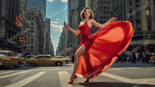 Radiant Red Pin-Up Street Dance